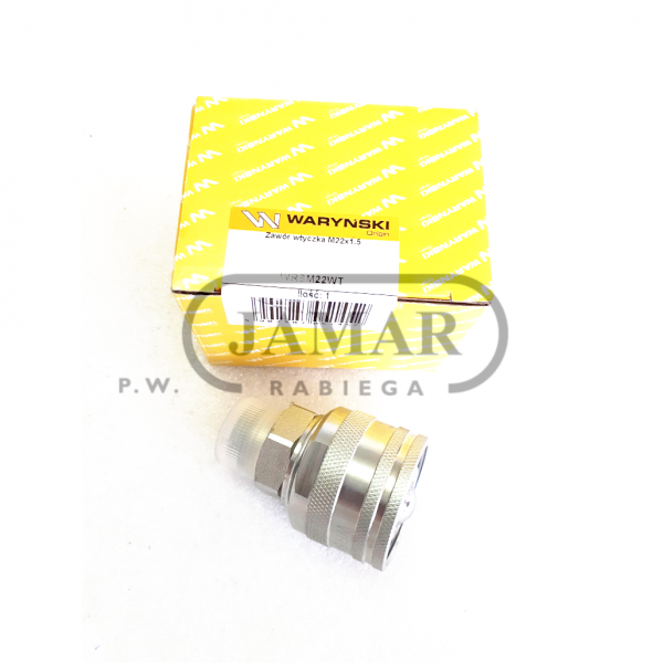 Zawór wtyka Waryński M22x1.5 WRSM22WT A-1474