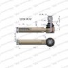 Przegub kierowniczy 173mm M18x1.5 L 137047A1 WARYŃSKI CZ-0104