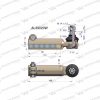 Przegub kierowniczy 148mm-M1 1/8-12 AL39020 WARYŃSKI CZ-0111